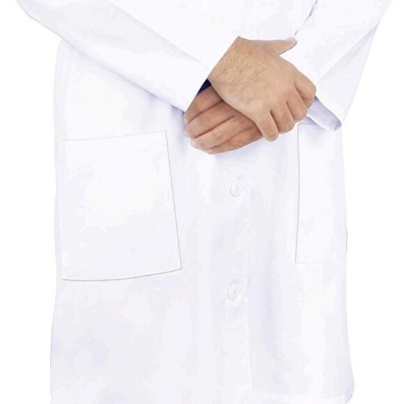 Utopia Wear Professional Lab Coat for Men Laboratory Coat White, Size Small NEW - Picture 4 of 6
